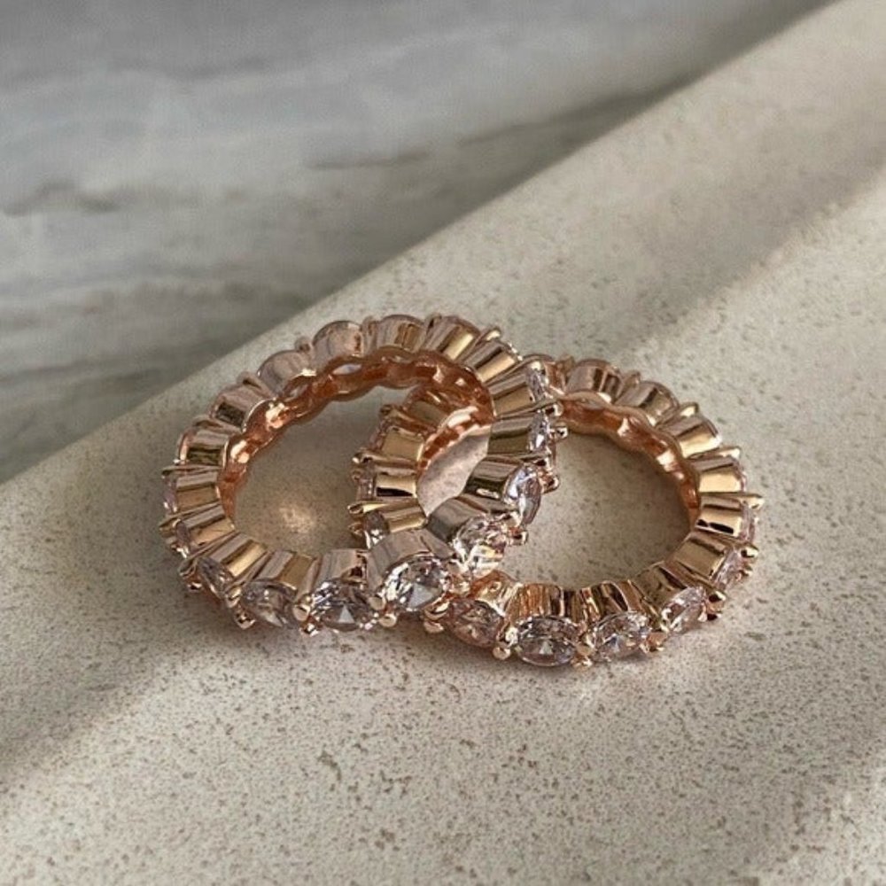Eternity Ring Rose Gold Color size 6